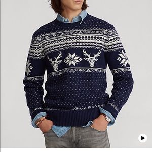 🔥POLO BY R.L. HOLIDAY PARTY 2 MULTI SWEATER🔥❤️💯